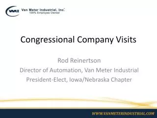 Congressional Company Visits