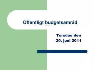 offentligt budgetsamr d
