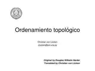 ordenamiento topol gico