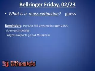 Bellringer Friday, 02/23