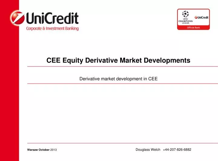 cee equity derivative market developments