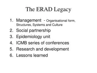 The ERAD Legacy