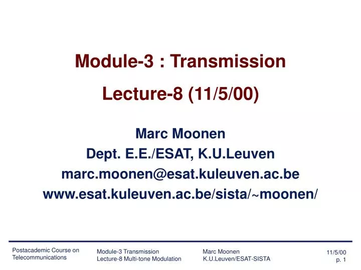 module 3 transmission lecture 8 11 5 00