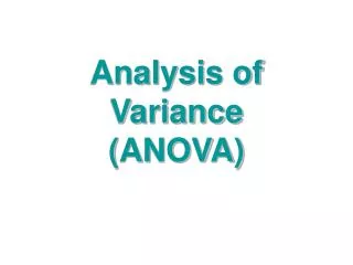 analysis of variance anova
