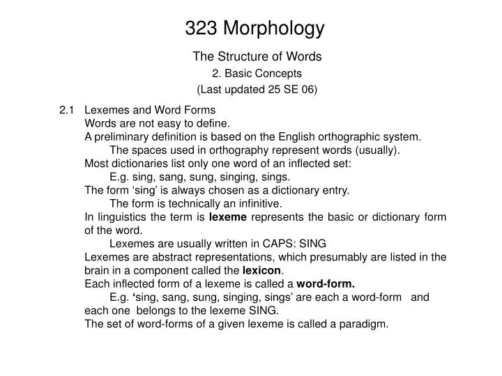 323 morphology
