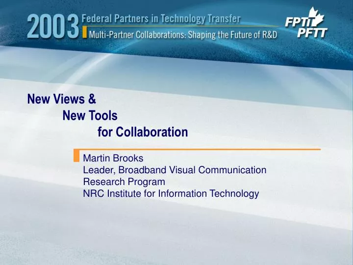 new views new tools for collaboration