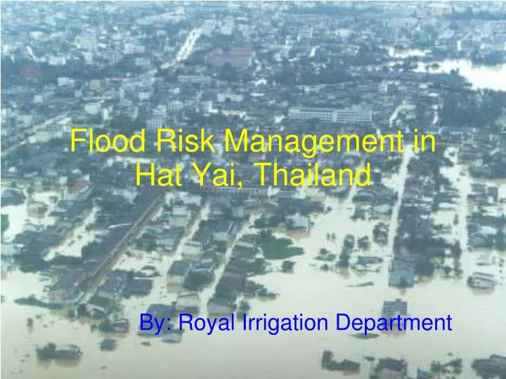 flood risk management in hat yai thailand