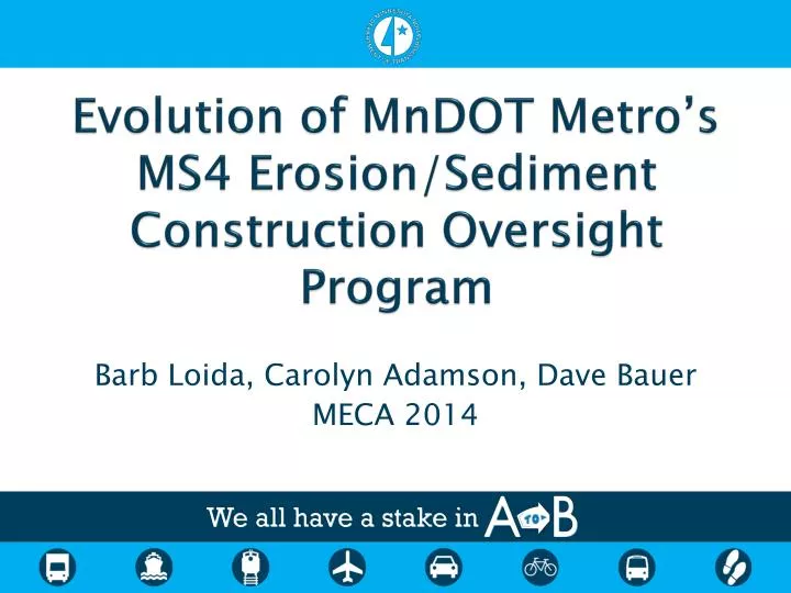 evolution of mndot metro s ms4 erosion sediment construction oversight program