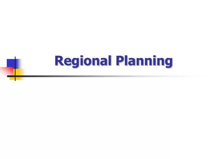 regional planning