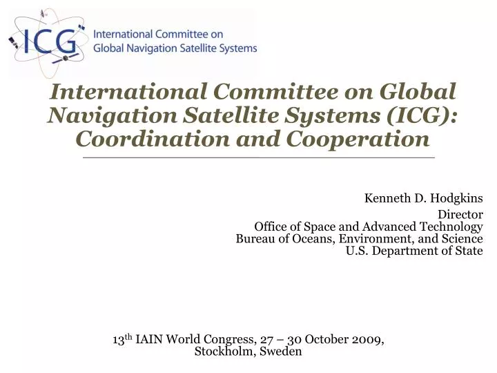 international committee on global navigation satellite systems icg coordination and cooperation