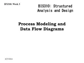 Process Modeling and Data Flow Diagrams