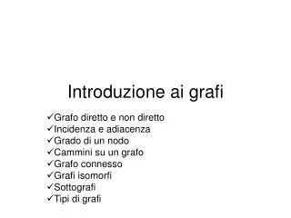introduzione ai grafi