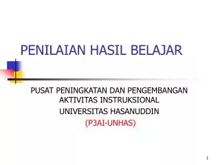 penilaian hasil belajar