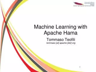 Machine Learning with Apache Hama