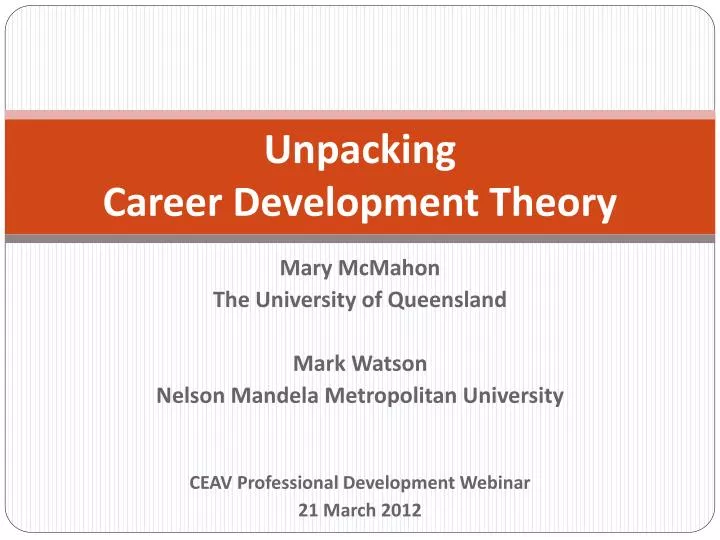 unpacking career development theory