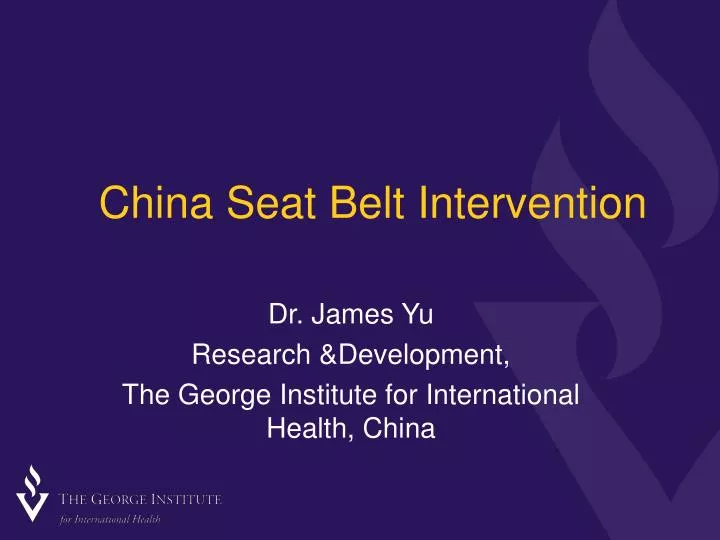 china seat belt intervention
