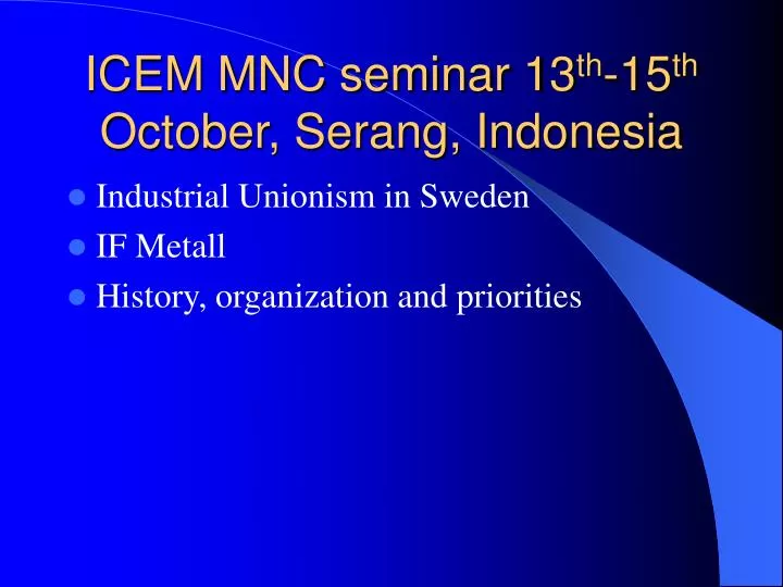 icem mnc seminar 13 th 15 th october serang indonesia