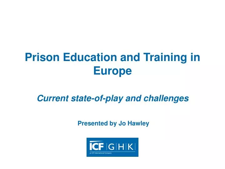 prison education and training in europe
