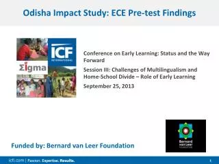 Odisha Impact Study: ECE Pre-test Findings