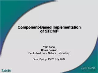 Component-Based Implementation of STOMP