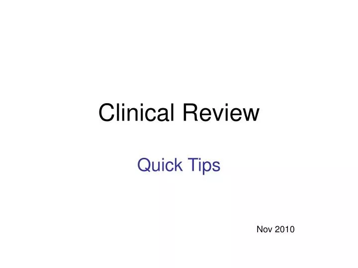 clinical review