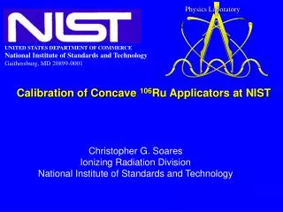 Calibration of Concave 106 Ru Applicators at NIST