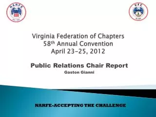 Virginia Federation of Chapters 58 th Annual Convention April 23-25, 2012
