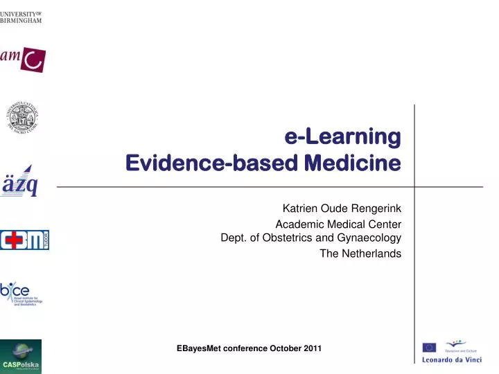 e learning evidence based medicine