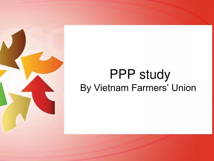 ppp study by vietnam farmers union