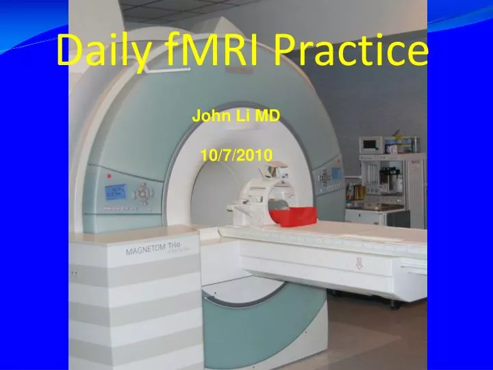 daily fmri practice