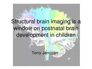 Structural brain imaging is a window on postnatal brain development in children