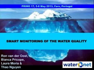 SMART MONITORING OF THE WATER QUALITY