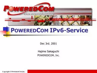 P OWERED C OM IPv6-Service