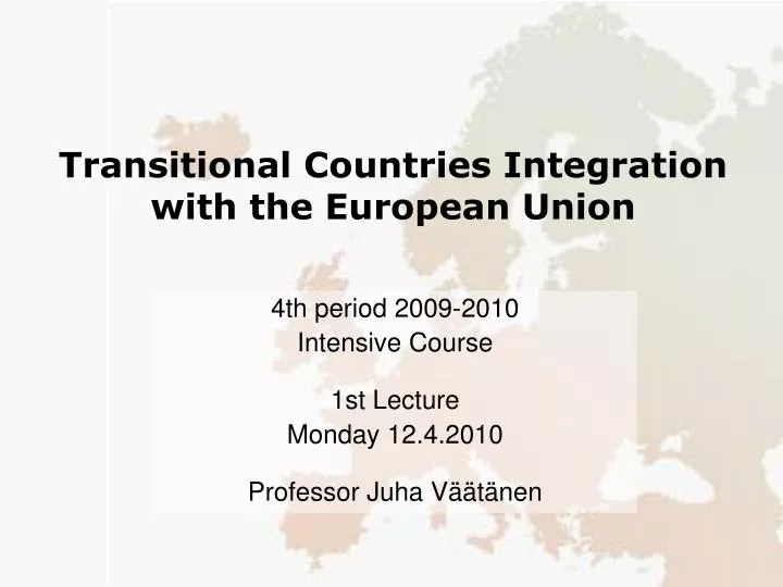 transitional countries integration with the european union