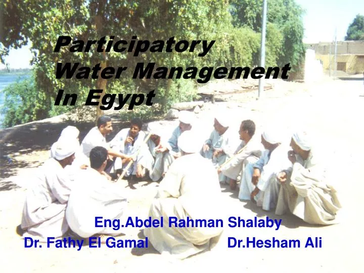 participatory water management in egypt