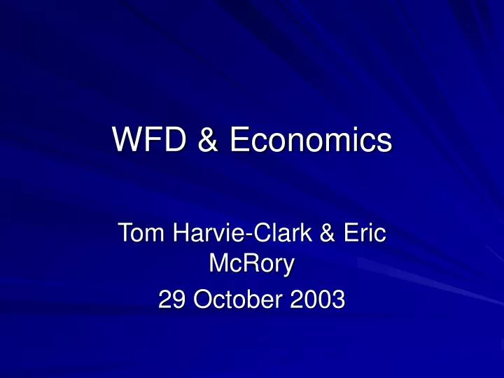 wfd economics