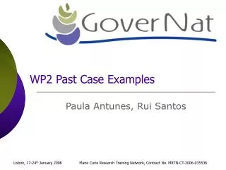 WP2 Past Case Examples
