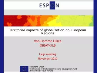 Territorial impacts of globalization on European Regions