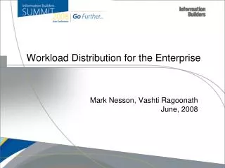 Workload Distribution for the Enterprise
