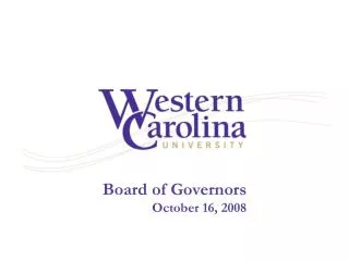 Board of Governors October 16, 2008