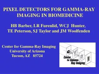 PIXEL DETECTORS FOR GAMMA-RAY IMAGING IN BIOMEDICINE