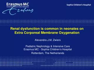 Renal dysfunction is common in neonates on Extra Corporeal Membrane Oxygenation