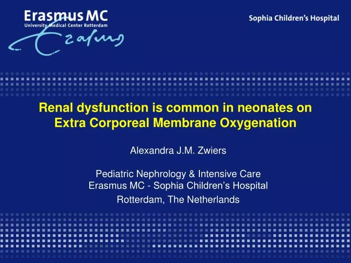 renal dysfunction is common in neonates on extra corporeal membrane oxygenation