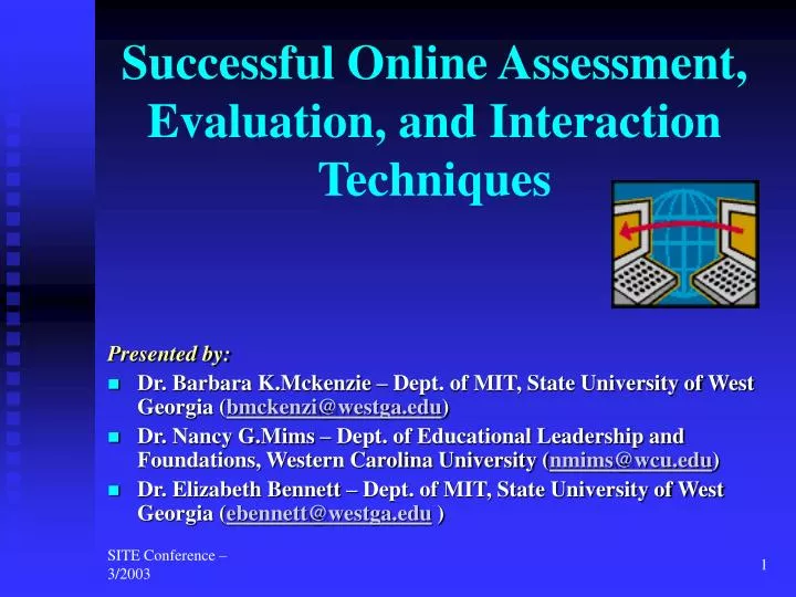 successful online assessment evaluation and interaction techniques