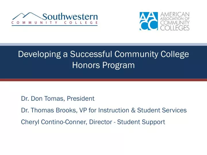 developing a successful community college honors program