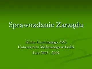 sprawozdanie zarz du