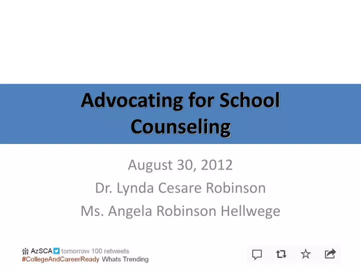 advocating for school counseling