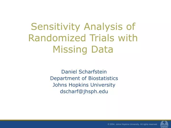 sensitivity analysis of randomized trials with missing data