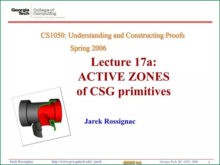 lecture 17a active zones of csg primitives