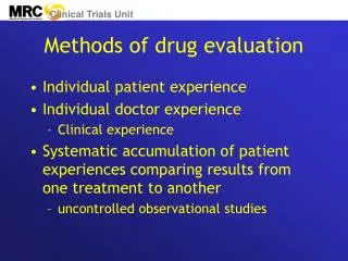 Methods of drug evaluation